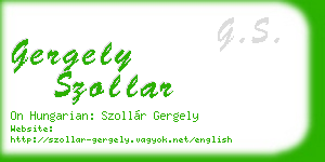 gergely szollar business card