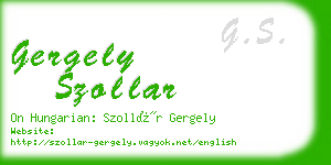 gergely szollar business card